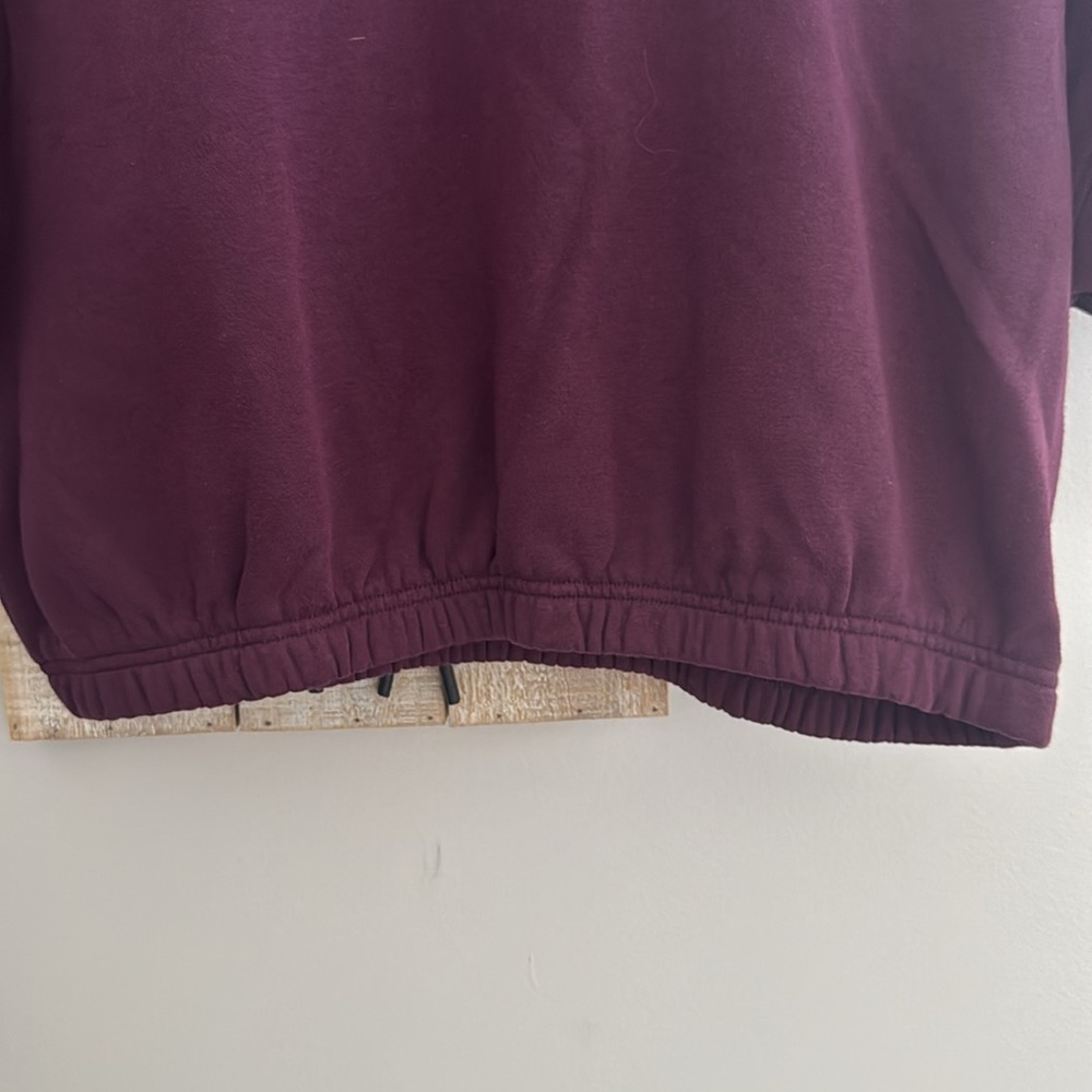 DSG Women's cinched SS fleece Crop oversized Top size XL NWT - Picture 4 of 9